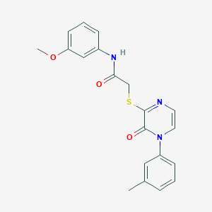 N-(3-methoxyphenyl)-2-[4-(3-methylphenyl)-3-oxopyrazin-2-yl]sulfanylacetamide