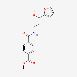 Methyl 4-((3-(furan-2-yl)-3-hydroxypropyl)carbamoyl)benzoate