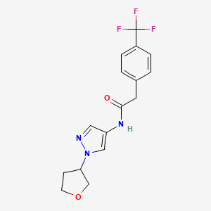 N-(1-(tetrahydrofuran-3-yl)-1H-pyrazol-4-yl)-2-(4-(trifluoromethyl)phenyl)acetamide