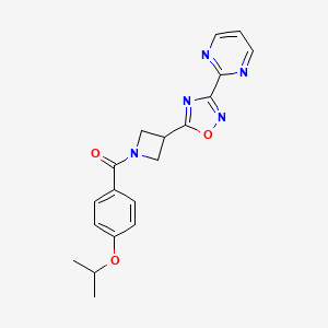 (4-Isopropoxyphenyl)(3-(3-(pyrimidin-2-yl)-1,2,4-oxadiazol-5-yl)azetidin-1-yl)methanone