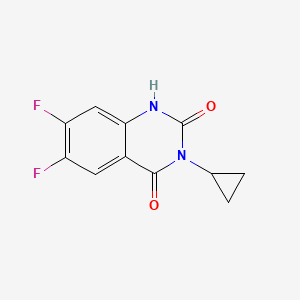 molecular formula C11H8F2N2O2 B2768530 3-Cyclopropyl-6,7-difluoro-1H-quinazoline-2,4-dione CAS No. 2319802-74-7