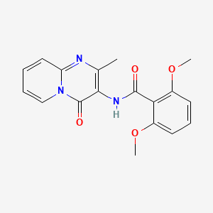 molecular formula C18H17N3O4 B2768536 2,6-dimethoxy-N-{2-methyl-4-oxo-4H-pyrido[1,2-a]pyrimidin-3-yl}benzamide CAS No. 897616-61-4