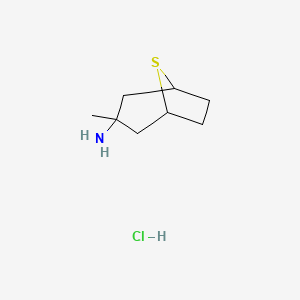 B2768558 3-Methyl-8-thiabicyclo[3.2.1]octan-3-amine hydrochloride CAS No. 2219371-41-0
