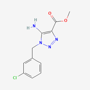 molecular formula C11H11ClN4O2 B2768573 methyl 5-amino-1-(3-chlorobenzyl)-1H-1,2,3-triazole-4-carboxylate CAS No. 1267372-38-2