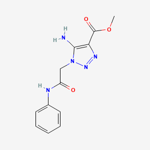 molecular formula C12H13N5O3 B2768589 methyl 5-amino-1-[2-oxo-2-(phenylamino)ethyl]-1H-1,2,3-triazole-4-carboxylate CAS No. 892291-91-7