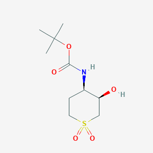 molecular formula C10H19NO5S B2768591 Tert-butyl N-[(3R,4R)-3-hydroxy-1,1-dioxothian-4-yl]carbamate CAS No. 183607-06-9