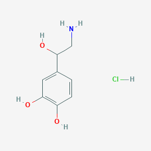 molecular formula C8H12ClNO3 B027686 DL-Norepinephrine hydrochloride CAS No. 55-27-6