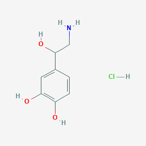 molecular formula C8H12ClNO3 B027686 dl-Arterenol hydrochloride CAS No. 55-27-6