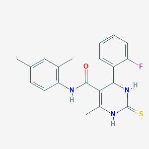 molecular formula C20H20FN3OS B2768600 N-(2,4-dimethylphenyl)-4-(2-fluorophenyl)-6-methyl-2-thioxo-1,2,3,4-tetrahydropyrimidine-5-carboxamide CAS No. 380352-83-0