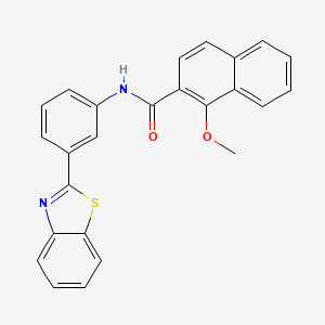 molecular formula C25H18N2O2S B2768627 N-[3-(1,3-benzothiazol-2-yl)phenyl]-1-methoxynaphthalene-2-carboxamide CAS No. 2034602-29-2