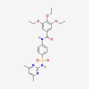 molecular formula C25H30N4O6S B2768630 N-{4-[(4,6-dimethylpyrimidin-2-yl)sulfamoyl]phenyl}-3,4,5-triethoxybenzamide CAS No. 326867-05-4