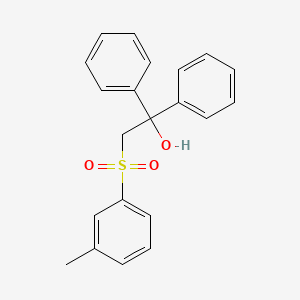 molecular formula C21H20O3S B2768652 2-[(3-Methylphenyl)sulfonyl]-1,1-diphenyl-1-ethanol CAS No. 252026-32-7