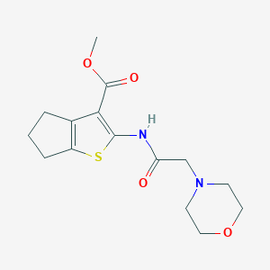 molecular formula C15H20N2O4S B276866 methyl 2-[(4-morpholinylacetyl)amino]-5,6-dihydro-4H-cyclopenta[b]thiophene-3-carboxylate 