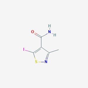 molecular formula C5H5IN2OS B2768667 5-Iodo-3-methylisothiazole-4-carboxamide CAS No. 1423700-20-2