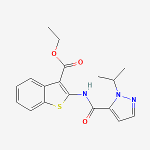 ethyl 2-(1-isopropyl-1H-pyrazole-5-carboxamido)benzo[b]thiophene-3-carboxylate