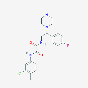 N1-(3-chloro-4-methylphenyl)-N2-(2-(4-fluorophenyl)-2-(4-methylpiperazin-1-yl)ethyl)oxalamide