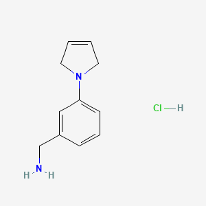 [3-(2,5-dihydro-1H-pyrrol-1-yl)phenyl]methanamine hydrochloride