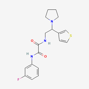 N1-(3-fluorophenyl)-N2-(2-(pyrrolidin-1-yl)-2-(thiophen-3-yl)ethyl)oxalamide