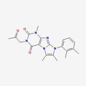 molecular formula C21H23N5O3 B2768752 8-(2,3-dimethylphenyl)-1,6,7-trimethyl-3-(2-oxopropyl)-1H,2H,3H,4H,8H-imidazo[1,2-g]purine-2,4-dione CAS No. 878732-11-7