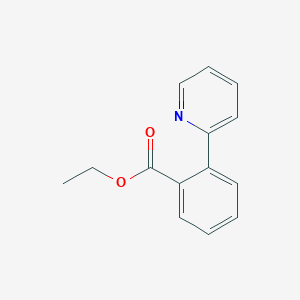 molecular formula C14H13NO2 B2768799 2-Pyridin-2-yl-benzoic acid ethyl ester CAS No. 13764-20-0; 28901-52-2