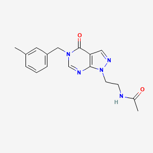 molecular formula C17H19N5O2 B2768818 N-(2-(5-(3-methylbenzyl)-4-oxo-4,5-dihydro-1H-pyrazolo[3,4-d]pyrimidin-1-yl)ethyl)acetamide CAS No. 922016-32-8