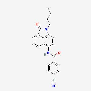 molecular formula C23H19N3O2 B2768822 N-(1-butyl-2-oxo-1,2-dihydrobenzo[cd]indol-6-yl)-4-cyanobenzamide CAS No. 681158-98-5