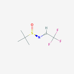 molecular formula C6H10F3NOS B2768838 (R)-2-methyl-N-(2,2,2-trifluoroethylidene)propane-2-sulfinamide CAS No. 1219607-85-8