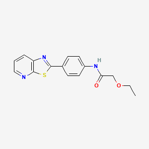 molecular formula C16H15N3O2S B2768853 2-ethoxy-N-(4-(thiazolo[5,4-b]pyridin-2-yl)phenyl)acetamide CAS No. 863588-93-6