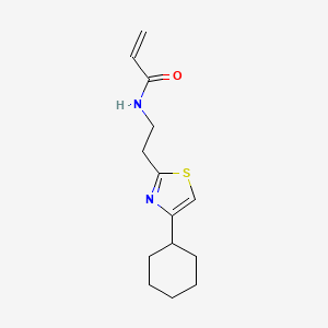 molecular formula C14H20N2OS B2768866 N-[2-(4-Cyclohexyl-1,3-thiazol-2-yl)ethyl]prop-2-enamide CAS No. 2109228-56-8