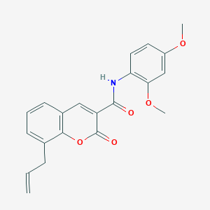 molecular formula C21H19NO5 B2768895 N-(2,4-dimethoxyphenyl)-2-oxo-8-(prop-2-en-1-yl)-2H-chromene-3-carboxamide CAS No. 313982-20-6