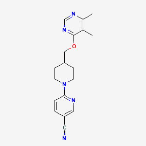 6-(4-(((5,6-Dimethylpyrimidin-4-yl)oxy)methyl)piperidin-1-yl)nicotinonitrile