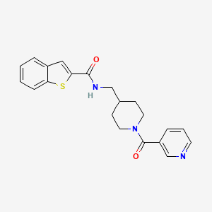 N-((1-nicotinoylpiperidin-4-yl)methyl)benzo[b]thiophene-2-carboxamide
