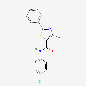 N-(4-chlorophenyl)-4-methyl-2-phenyl-1,3-thiazole-5-carboxamide