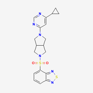 4-[[2-(6-Cyclopropylpyrimidin-4-yl)-1,3,3a,4,6,6a-hexahydropyrrolo[3,4-c]pyrrol-5-yl]sulfonyl]-2,1,3-benzothiadiazole