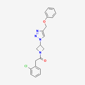 2-(2-chlorophenyl)-1-(3-(4-(phenoxymethyl)-1H-1,2,3-triazol-1-yl)azetidin-1-yl)ethanone