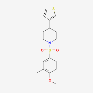 1-((4-Methoxy-3-methylphenyl)sulfonyl)-4-(thiophen-3-yl)piperidine