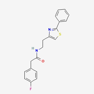 2-(4-fluorophenyl)-N-[2-(2-phenyl-1,3-thiazol-4-yl)ethyl]acetamide