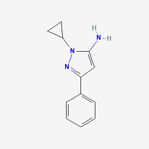 2-Cyclopropyl-5-phenylpyrazol-3-amine