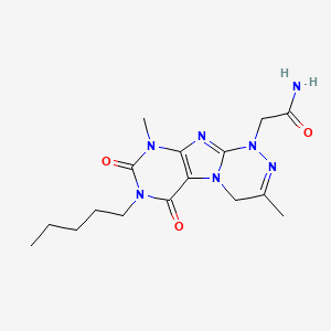 2-(3,9-dimethyl-6,8-dioxo-7-pentyl-5,7,9-trihydro-4H-1,2,4-triazino[4,3-h]puri nyl)acetamide