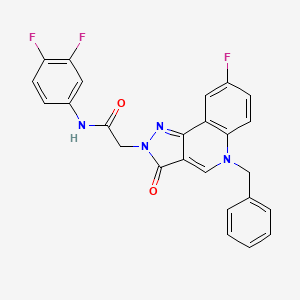 2-(5-benzyl-8-fluoro-3-oxo-3,5-dihydro-2H-pyrazolo[4,3-c]quinolin-2-yl)-N-(3,4-difluorophenyl)acetamide
