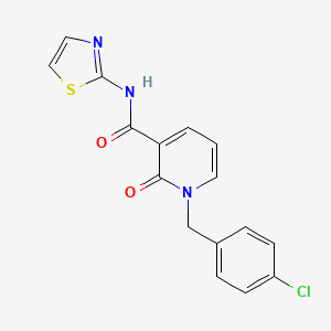 1-(4-chlorobenzyl)-2-oxo-N-(thiazol-2-yl)-1,2-dihydropyridine-3-carboxamide