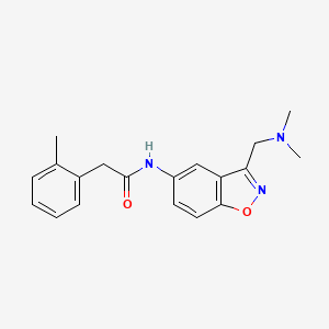 molecular formula C19H21N3O2 B2768956 N-{3-[(dimethylamino)methyl]-1,2-benzoxazol-5-yl}-2-(2-methylphenyl)acetamide CAS No. 2380032-74-4