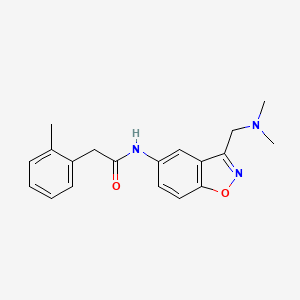 N-[3-[(Dimethylamino)methyl]-1,2-benzoxazol-5-yl]-2-(2-methylphenyl)acetamide