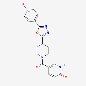 5-(4-(5-(4-fluorophenyl)-1,3,4-oxadiazol-2-yl)piperidine-1-carbonyl)pyridin-2(1H)-one