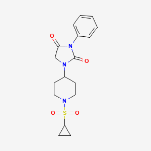 1-(1-(Cyclopropylsulfonyl)piperidin-4-yl)-3-phenylimidazolidine-2,4-dione