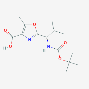 2-{(1S)-1-[(tert-butoxycarbonyl)amino]-2-methylpropyl}-5-methyl-1,3-oxazole-4-carboxylic acid