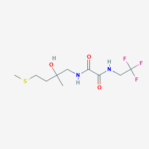molecular formula C10H17F3N2O3S B2768969 N1-(2-hydroxy-2-methyl-4-(methylthio)butyl)-N2-(2,2,2-trifluoroethyl)oxalamide CAS No. 1396791-23-3