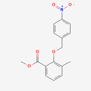 molecular formula C16H15NO5 B2768985 Methyl 3-methyl-2-[(4-nitrophenyl)methoxy]benzoate CAS No. 329063-80-1