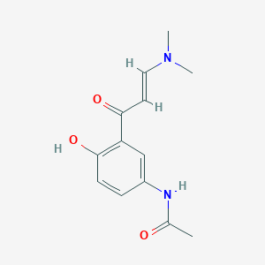 molecular formula C13H16N2O3 B2768992 N-{3-[(2E)-3-(dimethylamino)prop-2-enoyl]-4-hydroxyphenyl}acetamide CAS No. 77695-59-1
