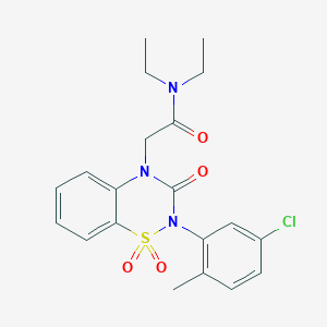 2-(2-(5-chloro-2-methylphenyl)-1,1-dioxido-3-oxo-2H-benzo[e][1,2,4]thiadiazin-4(3H)-yl)-N,N-diethylacetamide